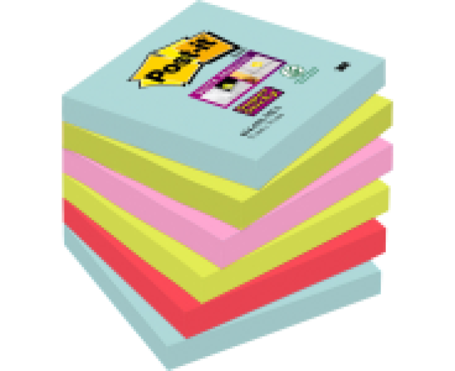 Post-it Super Sticky jegyzet tömb 76x76mm 6 tömb/csomag