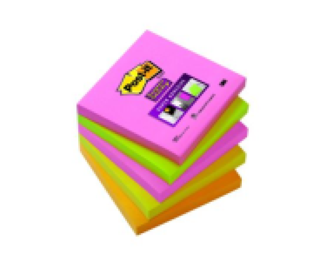 Post-it Super Sticky neon jegyzettömb