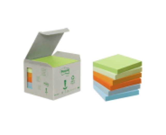 Post-it újrahasznosított jegyzettömb 76x76 mm