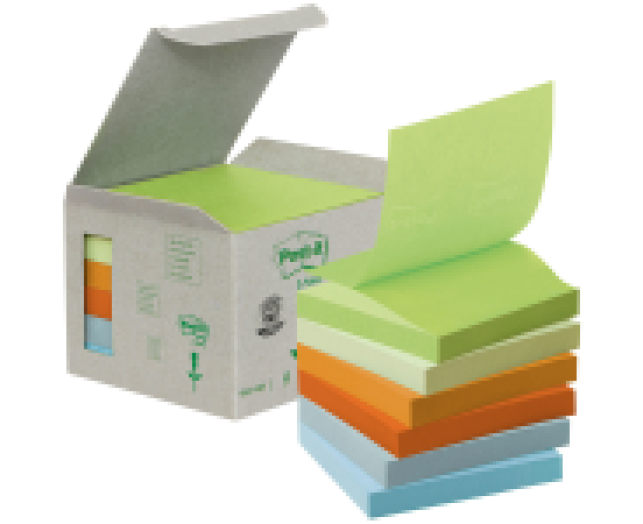 Post-it újrahasz. Z-minitorony 76x76mm szivárvány 6 tömb/cs.