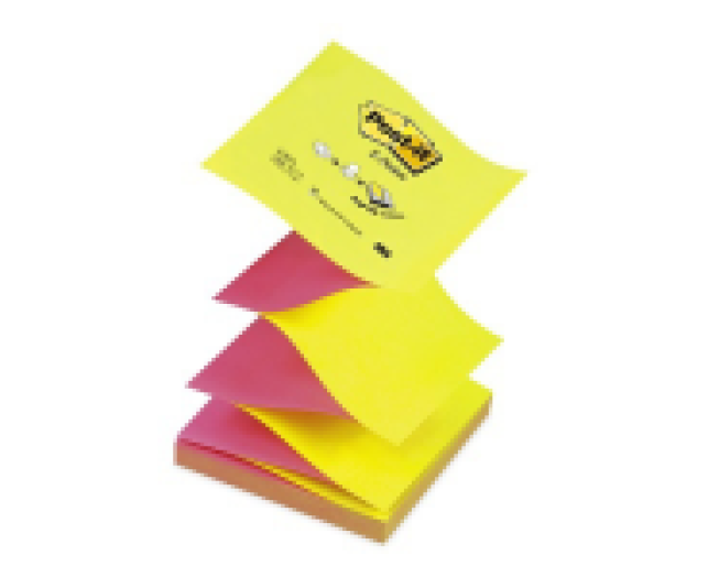 Post-it Z-tömb 76×76mm  sárga/fukszia