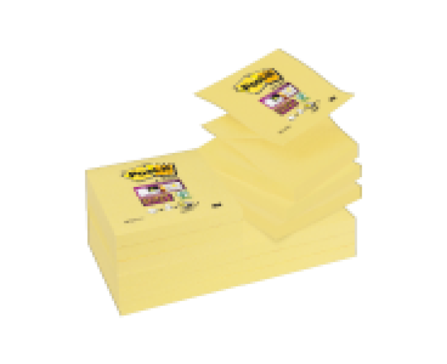 Post-it Z-tömb Super Sticky kanári sárga 12db/csomag