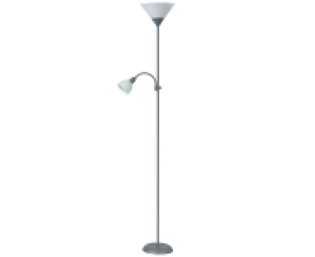 Action, álló lámpa, olvasókarr H180 cm ezüst, fehér