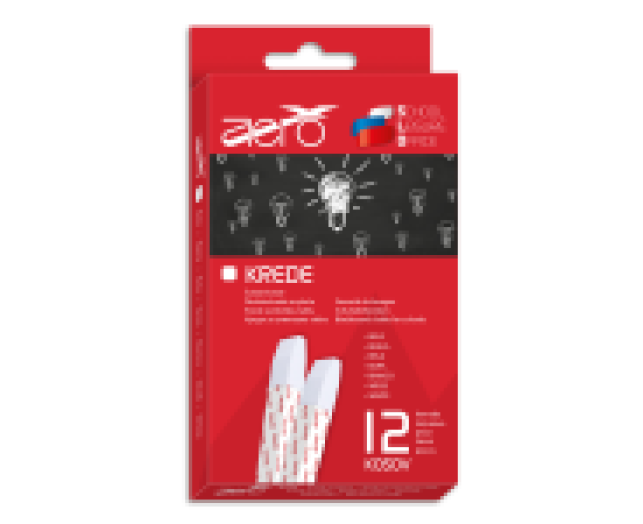 AERO fehér táblakréta 12db