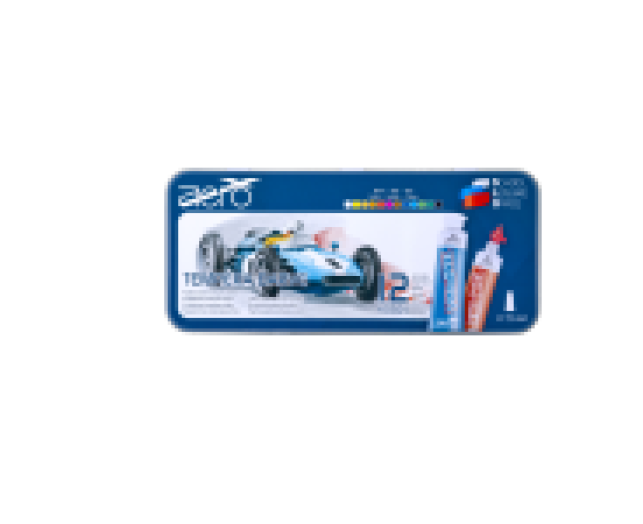 AERO tempera fémdobozban 12db vegyes színek - Racing Car