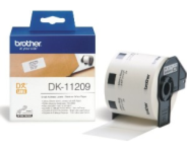 Brother DK11209 szalag fehér/fekete 29x62mm, papír