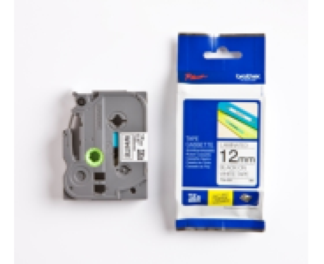 Brother TZE231 12mm laminált szalag, fehér/fekete