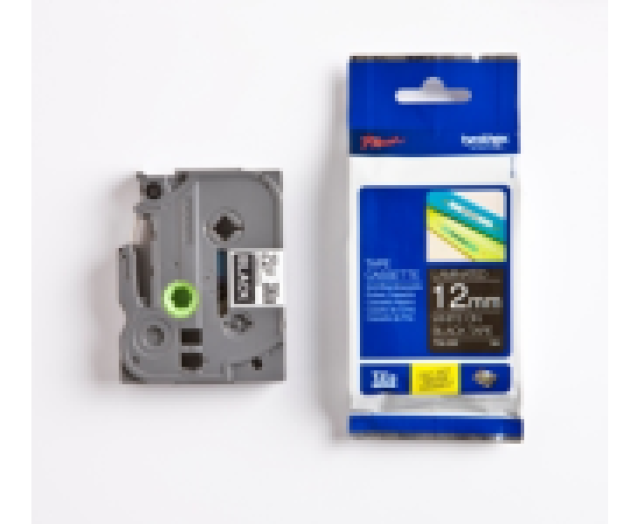 Brother TZE335 12mm laminált szalag, fekete/fehér