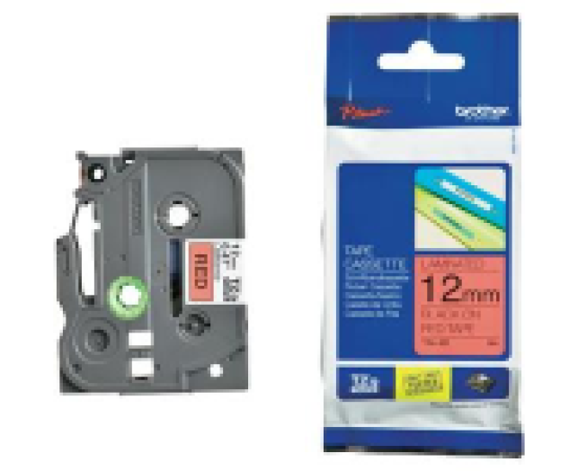 Brother TZE431 12mm laminált szalag, piros/fekete