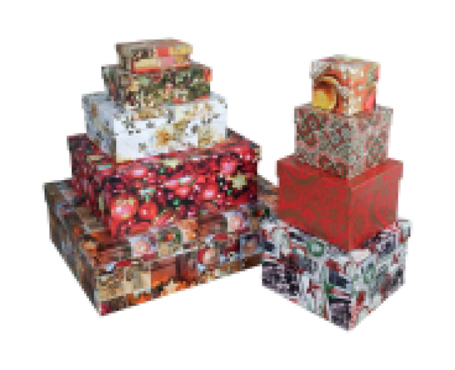 Cardex T4 díszdoboz 32x23x12cm vegyes mintás