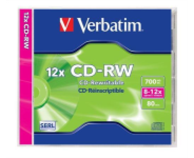 CD-RW Verbatim 700MB 8-12X