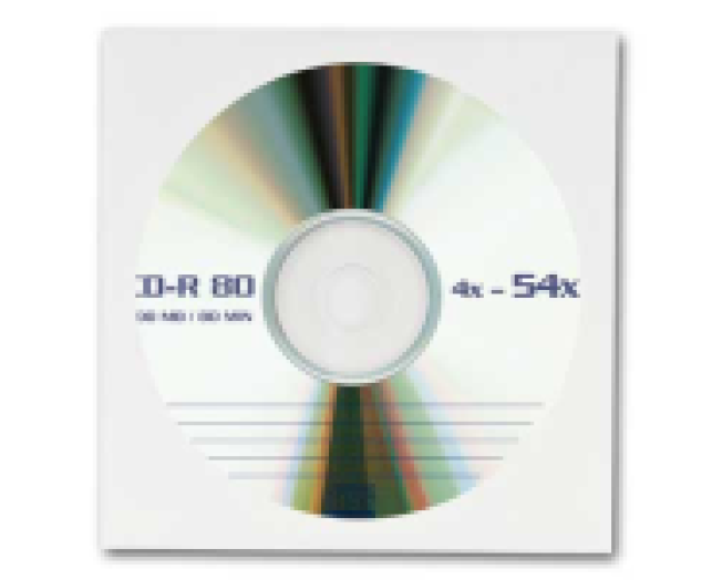 CD/DVD öntapadós papírtok, 100db/cs, fehér