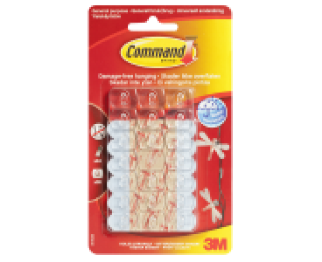 Command W17026 mini akasztó ragasztó csíkkal 20db