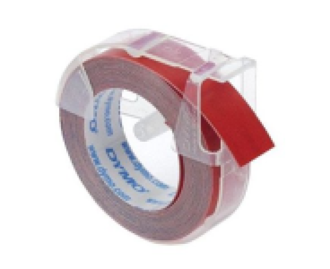 Dymo 3D 9 mm szalag, 1db/cs, 3m, piros