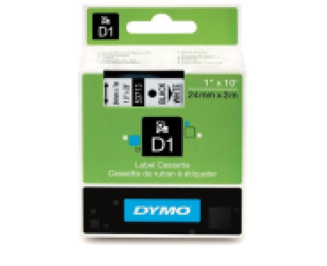 Dymo D1 24mm szalag, fekete/fehér