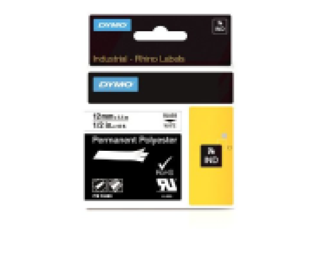 Dymo D1 poliészter szalag 12mm, fehér