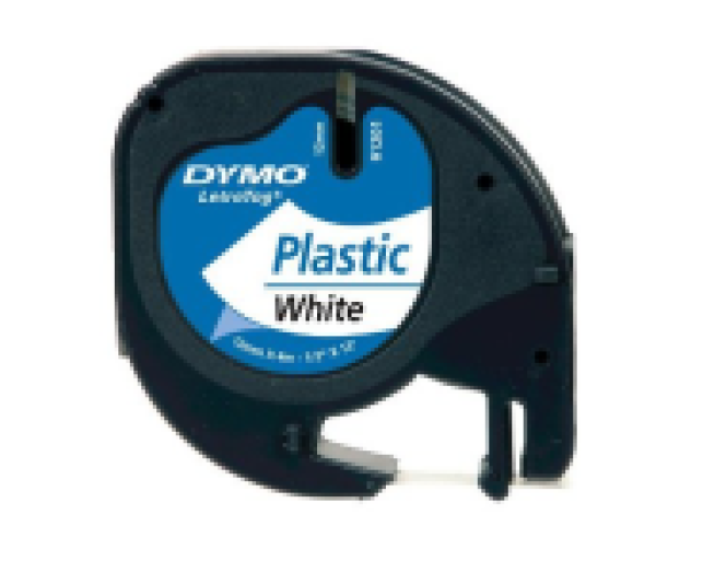 Dymo LT műanyag szalag 4m, fehér