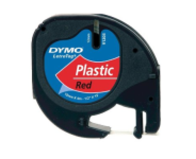Dymo LT műanyag szalag 4m, piros