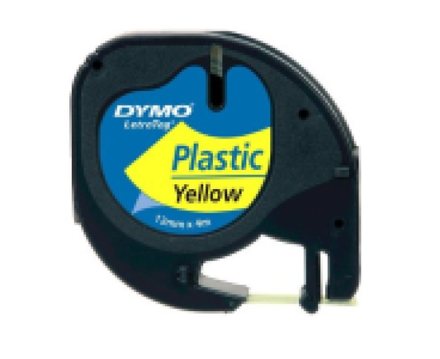 Dymo LT műanyag szalag 4m, sárga