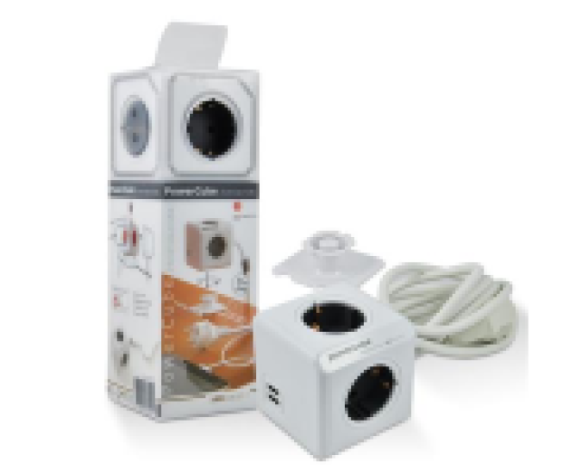 Elosztó 4aljzat 2USB ALLOCACOC 3m kábel PowerCube Extended