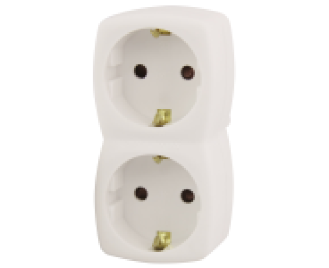 Emos hálózati elosztó adapter 2piskóta+1euro aljzat