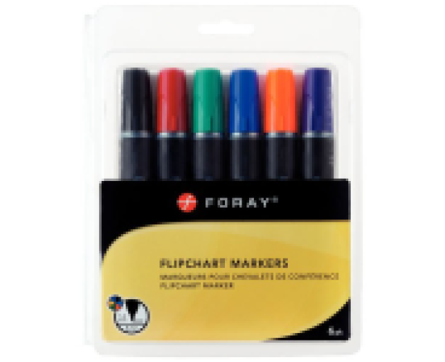 Foray flipchart marker 6 színű készlet