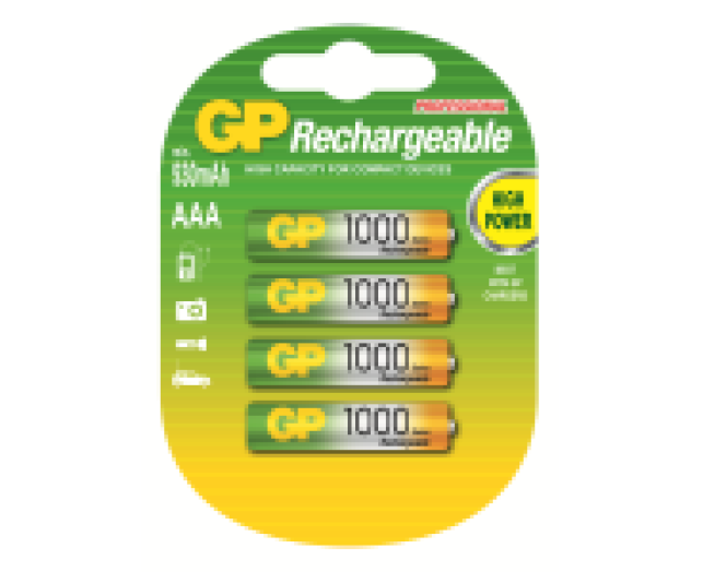GP tölthető elem AAA mikro ceruza HR03 1000mAh, 4db/blist