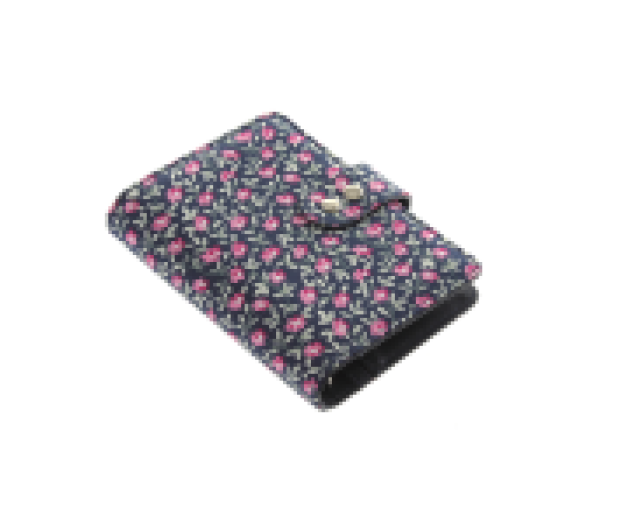 Gyűrűs kalendárium 3/161 Vintage textil sötétkék