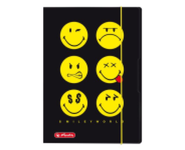 Herlitz gumis mappa A4 Smiley Black
