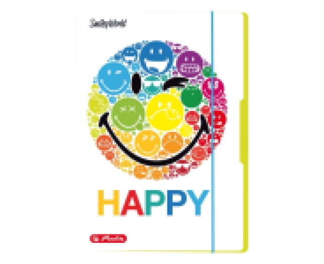 Herlitz gumis mappa A4 Smiley Rainbow