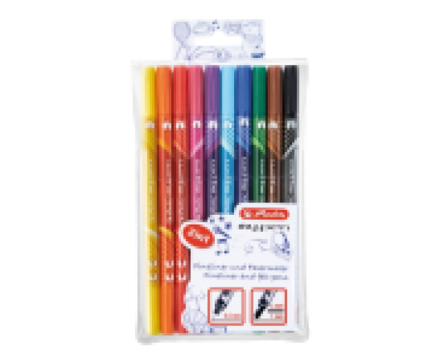 Herlitz My Pen kétvégű filctoll készlet 10 színű
