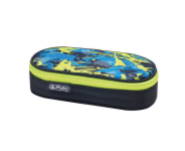 Herlitz ovális tolltartó airgo Camouflage Boy lemon