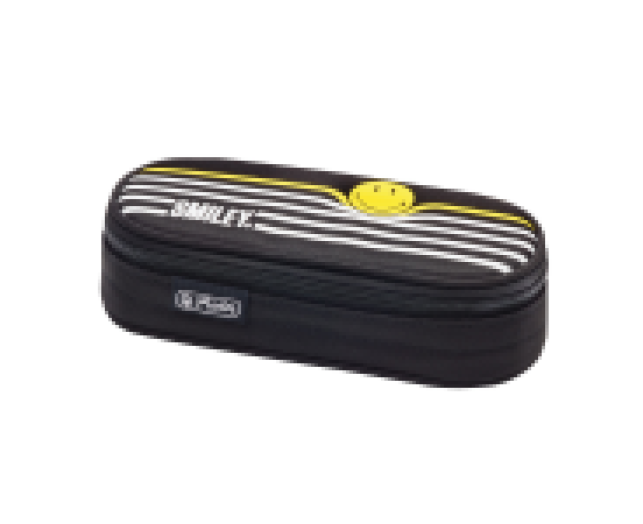 Herlitz ovális tolltartó airgo Smiley B&Y Stripes