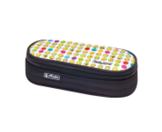 Herlitz ovális tolltartó airgo SmileyWorld Rainbow Faces