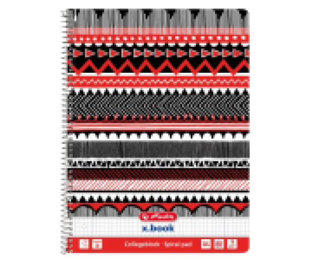 Herlitz spirálfüzet A4 kockás 80lap Black&Wow perforált