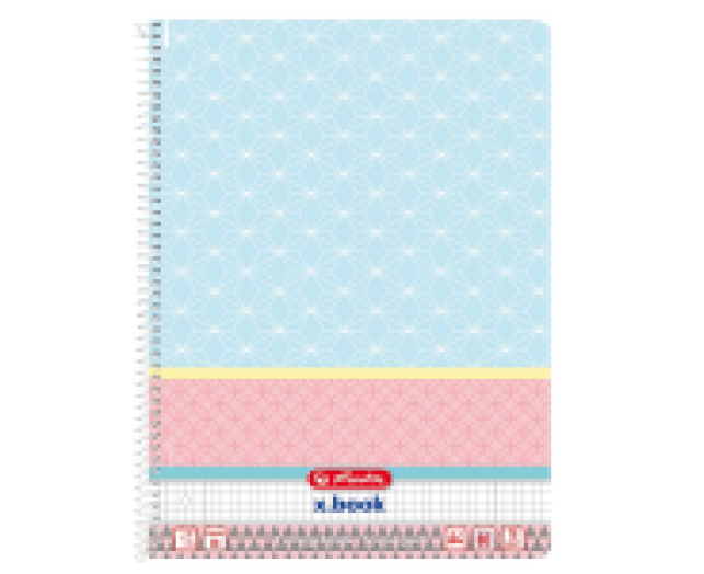 Herlitz spirálfüzet A4 kockás 80lap Graphic Pastel perforált