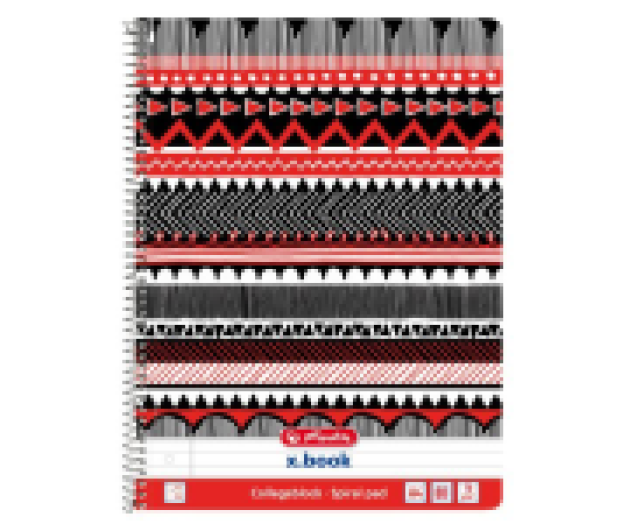 Herlitz spirálfüzet A4 vonalas 80lap Black&Wow perforált