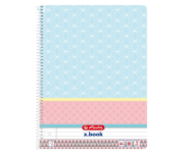 Herlitz spirálfüzet A4 vonalas 80lap Graphic Pastel perforált