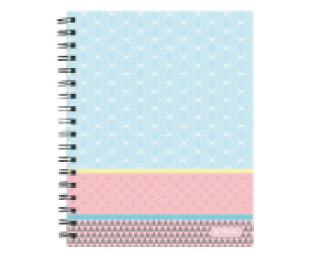 Herlitz spirálfüzet A6 kockás 100lap Graphic Pastel