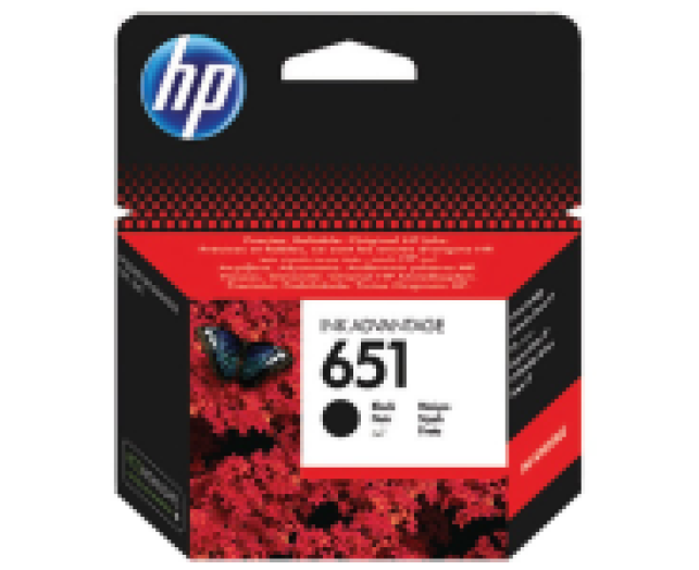 HP 651 Black Ink Cartridge fekete