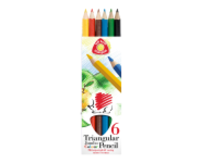 ICO Süni háromszögletű Jumbo natúr színes ceruza