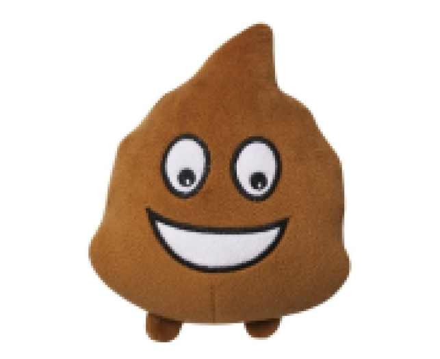 Imoji plüss labda 11cm barna