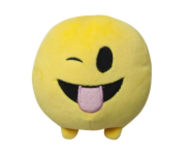 Imoji plüss labda 11cm kacsint és nyelvet ölt