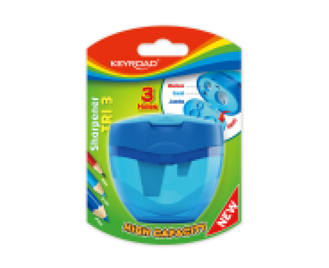 Keyroad TRI3 hegyező 3 lyukú tartályos BL