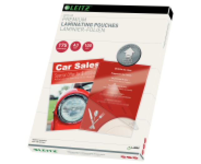 Leitz A3 lamináló fólia 350mic(2x175) 100db/cs