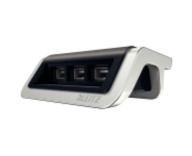 Leitz Style USB töltő 3-portos, szaténfekete