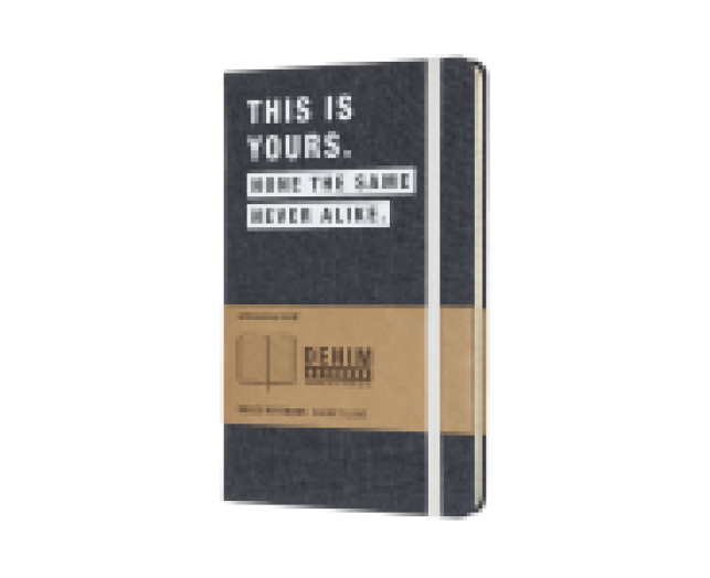 Moleskine notesz vonalas Large Denim This Yours