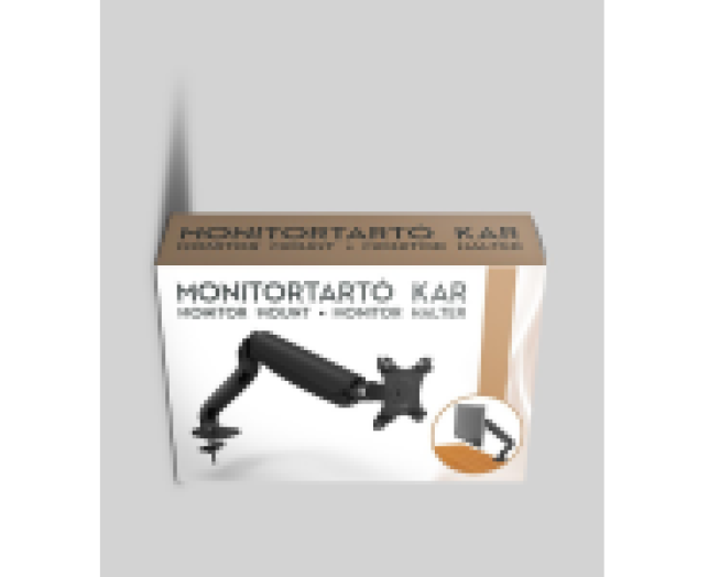 Monitortartó kar fekete forgatható, állítható magasság