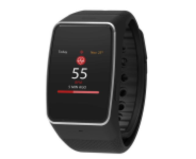 MYKRONOZ ZeWatch 4 HR fekete okosóra