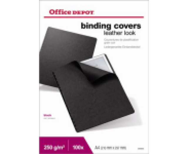 Office Depot A4 hátlap 100db/cs, bőrhatású fekete